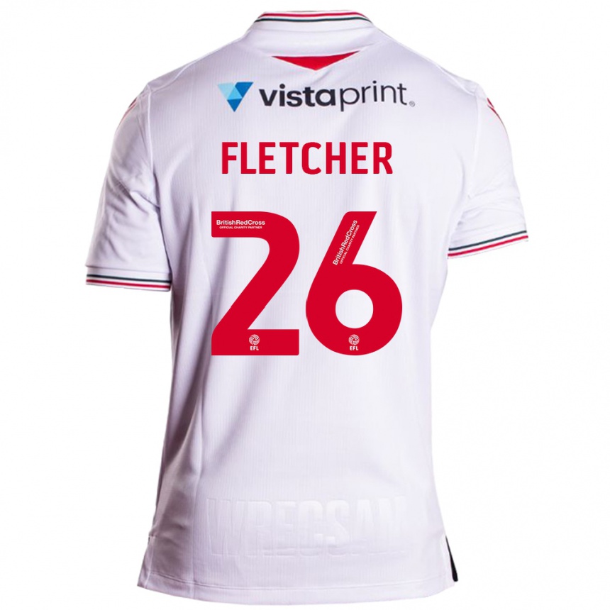 Niño Fútbol Camiseta Steven Fletcher #26 Blanco 2ª Equipación 2023/24 Perú