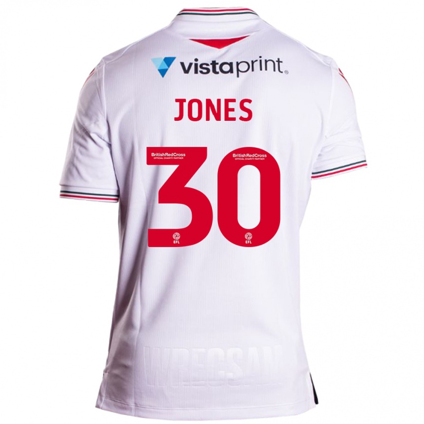 Niño Fútbol Camiseta James Jones #30 Blanco 2ª Equipación 2023/24 Perú