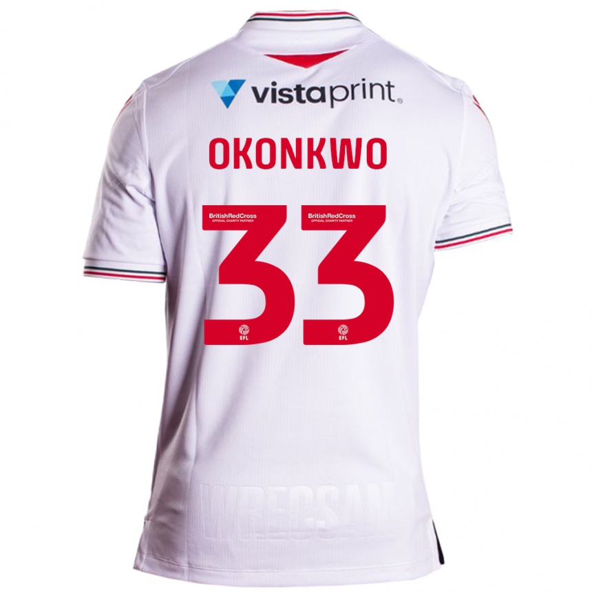 Niño Fútbol Camiseta Arthur Okonkwo #33 Blanco 2ª Equipación 2023/24 Perú