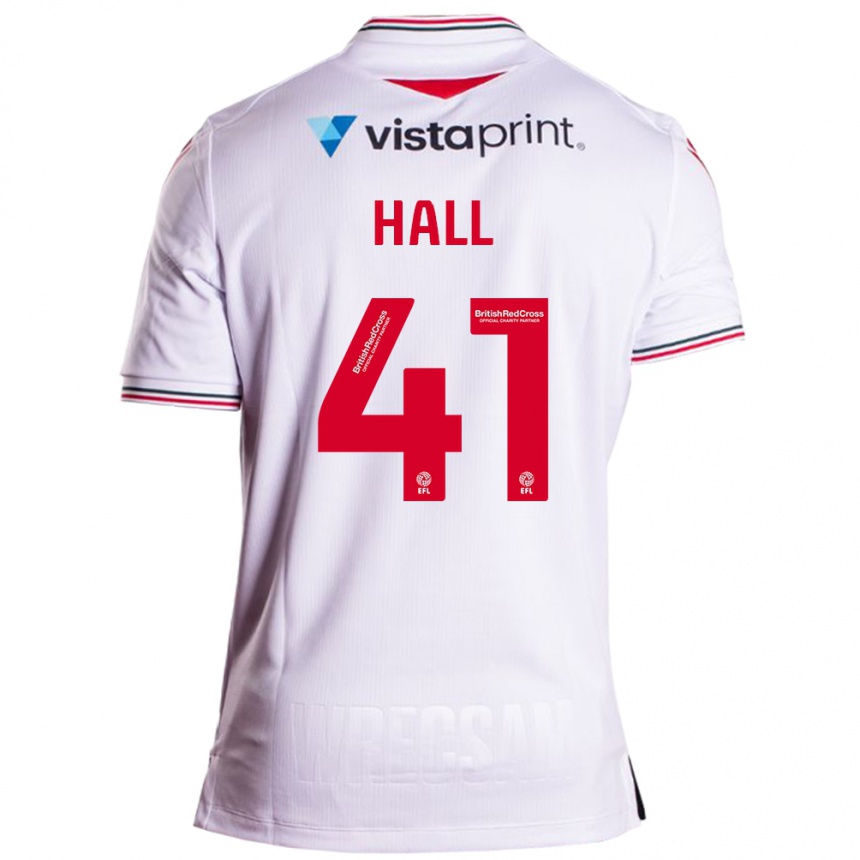 Niño Fútbol Camiseta Liam Hall #41 Blanco 2ª Equipación 2023/24 Perú