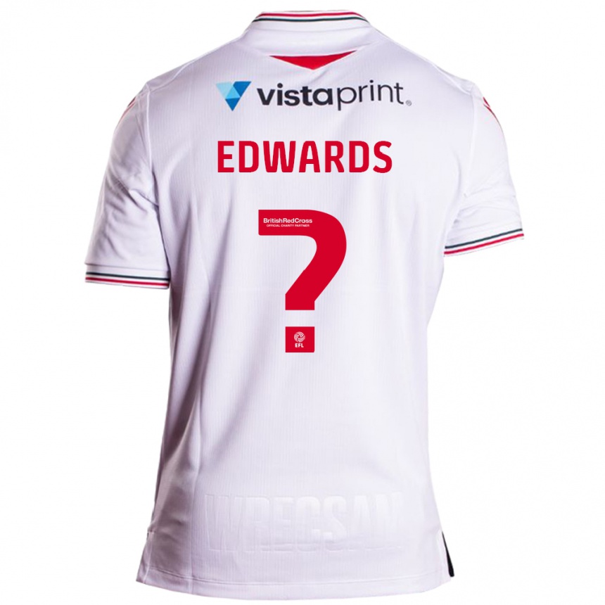 Niño Fútbol Camiseta Callum Edwards #0 Blanco 2ª Equipación 2023/24 Perú