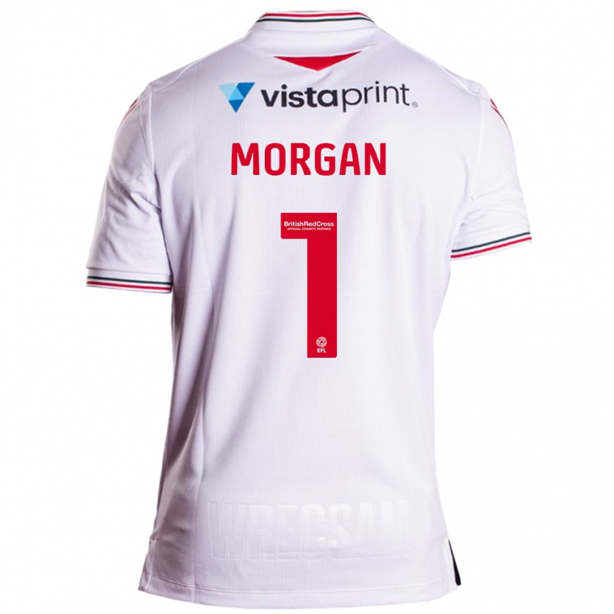 Niño Fútbol Camiseta Delyth Morgan #1 Blanco 2ª Equipación 2023/24 Perú