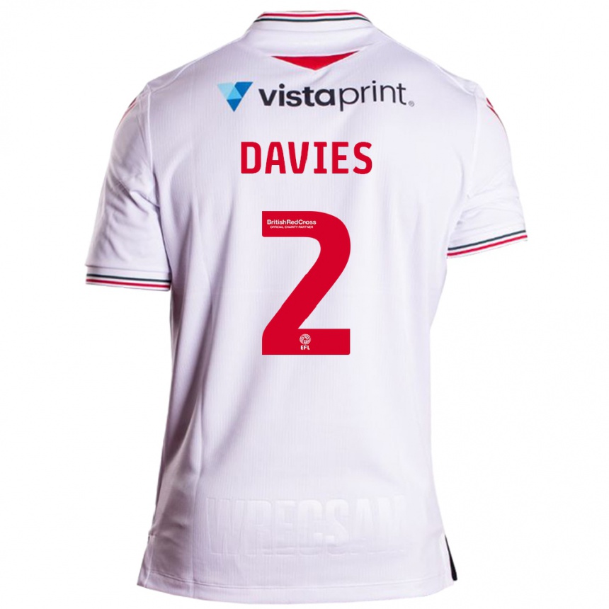 Niño Fútbol Camiseta Phoebe Davies #2 Blanco 2ª Equipación 2023/24 Perú