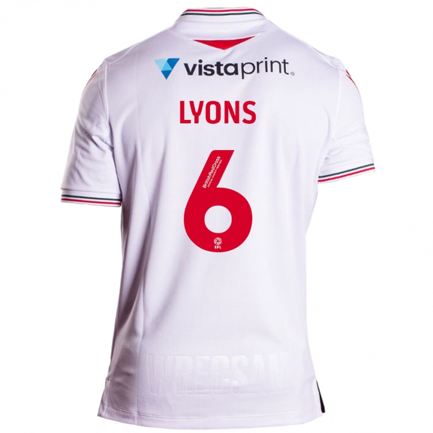 Niño Fútbol Camiseta Lauryn Lyons #6 Blanco 2ª Equipación 2023/24 Perú