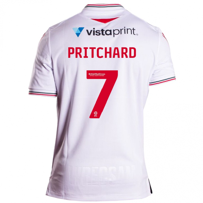 Niño Fútbol Camiseta Rebecca Pritchard #7 Blanco 2ª Equipación 2023/24 Perú