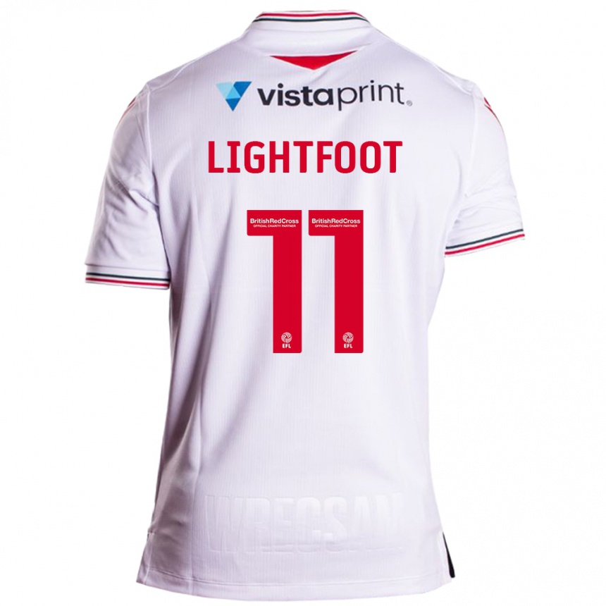 Niño Fútbol Camiseta Amber Lightfoot #11 Blanco 2ª Equipación 2023/24 Perú