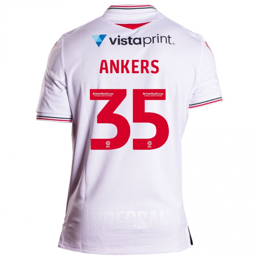 Niño Fútbol Camiseta Chloe Ankers #35 Blanco 2ª Equipación 2023/24 Perú