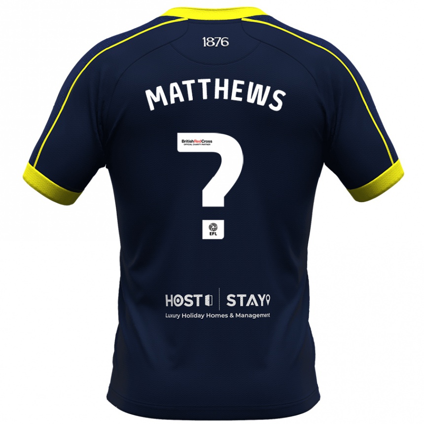 Niño Fútbol Camiseta Ajay Matthews #0 Armada 2ª Equipación 2023/24 Perú