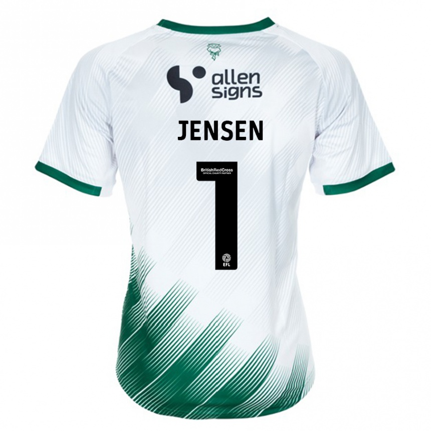 Niño Fútbol Camiseta Lukas Jensen #1 Blanco 2ª Equipación 2023/24 Perú