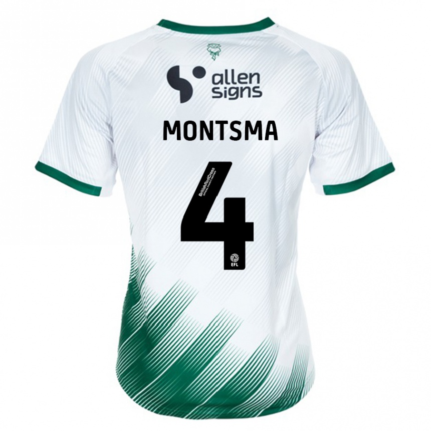 Niño Fútbol Camiseta Lewis Montsma #4 Blanco 2ª Equipación 2023/24 Perú