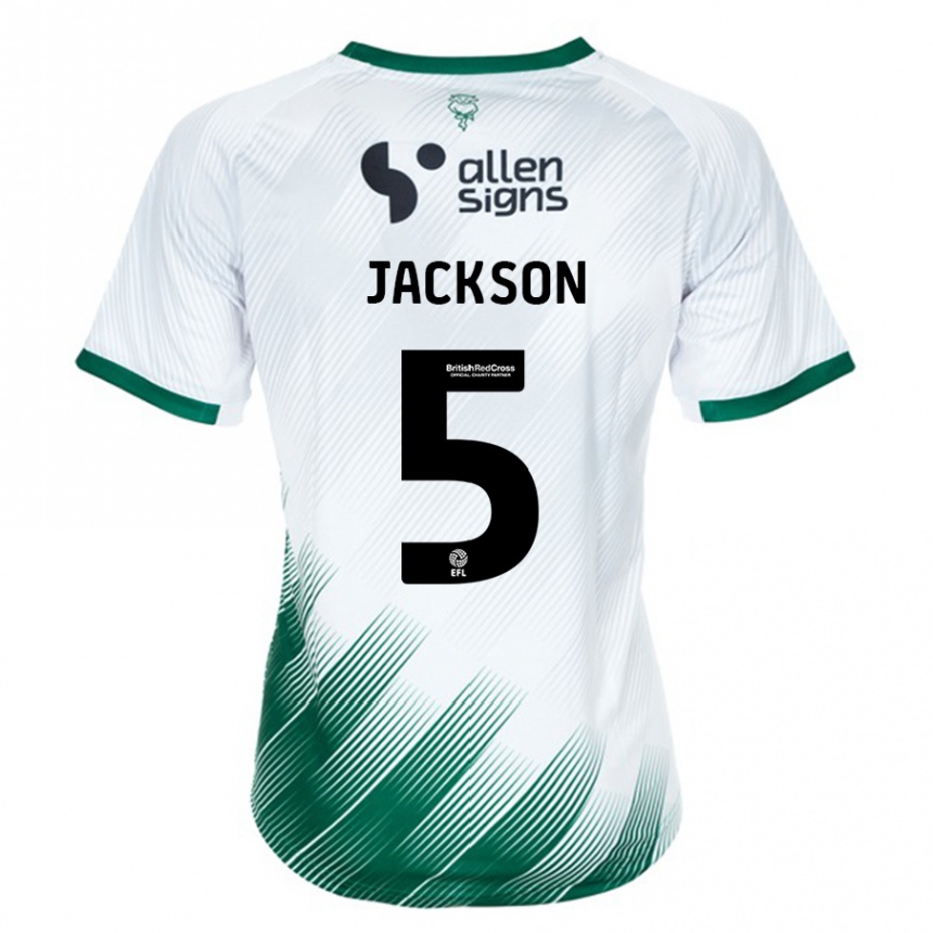 Niño Fútbol Camiseta Adam Jackson #5 Blanco 2ª Equipación 2023/24 Perú