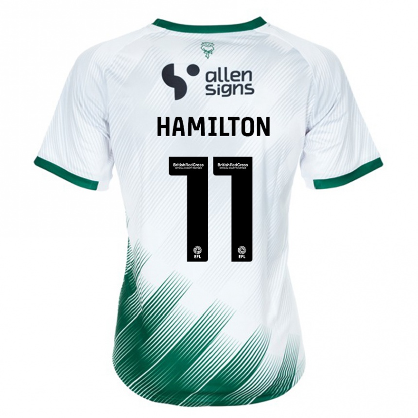 Niño Fútbol Camiseta Ethan Hamilton #11 Blanco 2ª Equipación 2023/24 Perú