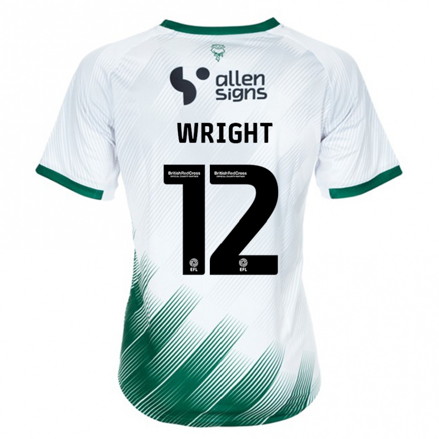 Niño Fútbol Camiseta Jordan Wright #12 Blanco 2ª Equipación 2023/24 Perú