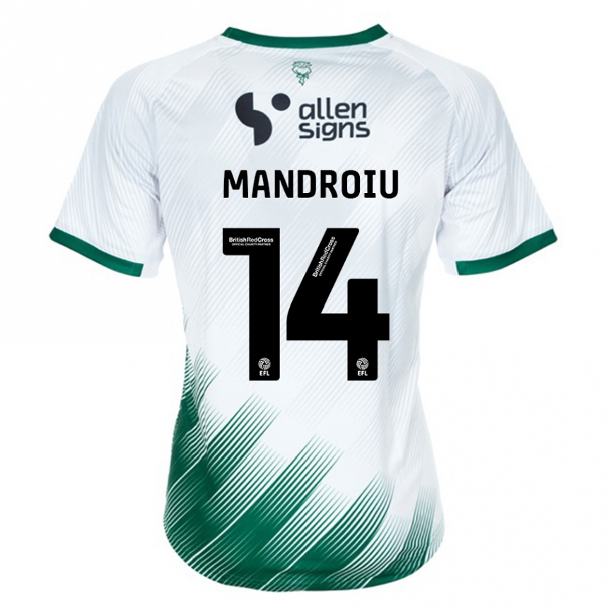 Niño Fútbol Camiseta Daniel Mandroiu #14 Blanco 2ª Equipación 2023/24 Perú