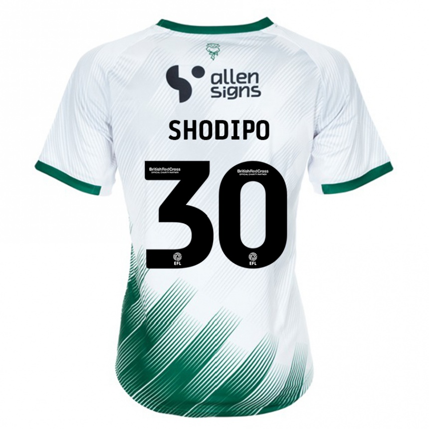 Niño Fútbol Camiseta Olamide Shodipo #30 Blanco 2ª Equipación 2023/24 Perú