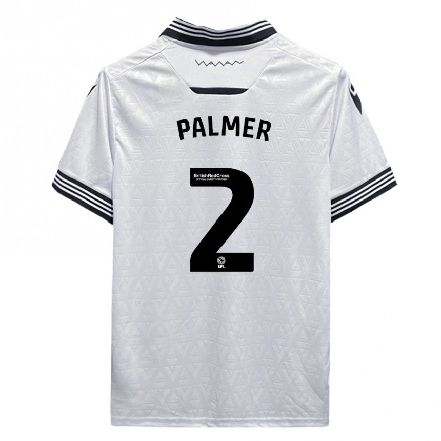 Niño Fútbol Camiseta Liam Palmer #2 Blanco 2ª Equipación 2023/24 Perú