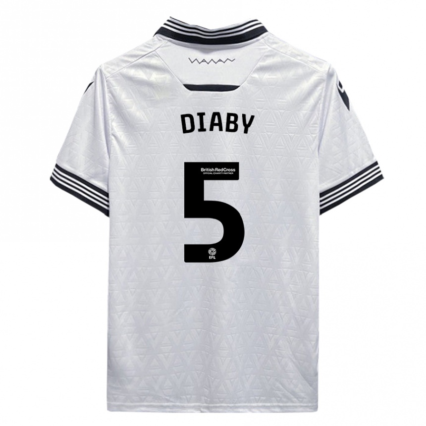 Niño Fútbol Camiseta Bambo Diaby #5 Blanco 2ª Equipación 2023/24 Perú