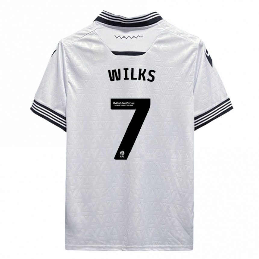 Niño Fútbol Camiseta Mallik Wilks #7 Blanco 2ª Equipación 2023/24 Perú