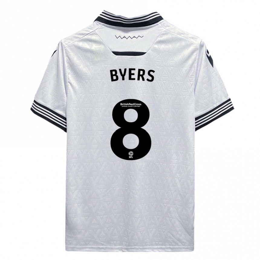 Niño Fútbol Camiseta George Byers #8 Blanco 2ª Equipación 2023/24 Perú