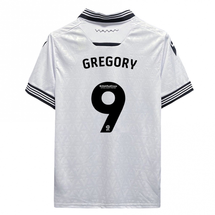 Niño Fútbol Camiseta Lee Gregory #9 Blanco 2ª Equipación 2023/24 Perú