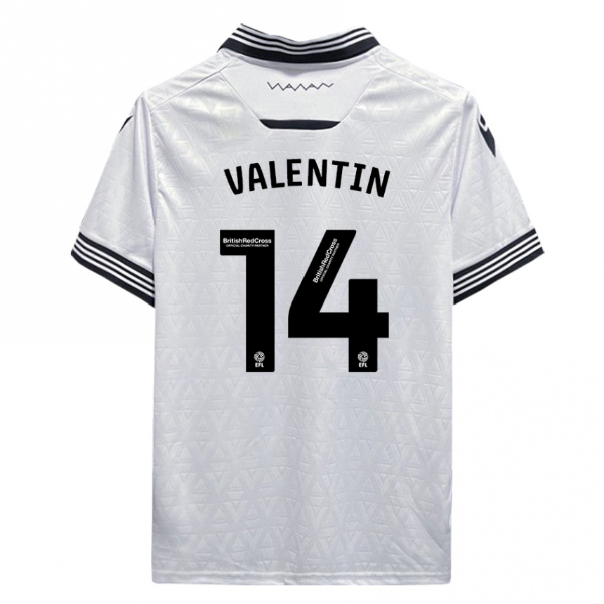 Niño Fútbol Camiseta Pol Valentín #14 Blanco 2ª Equipación 2023/24 Perú