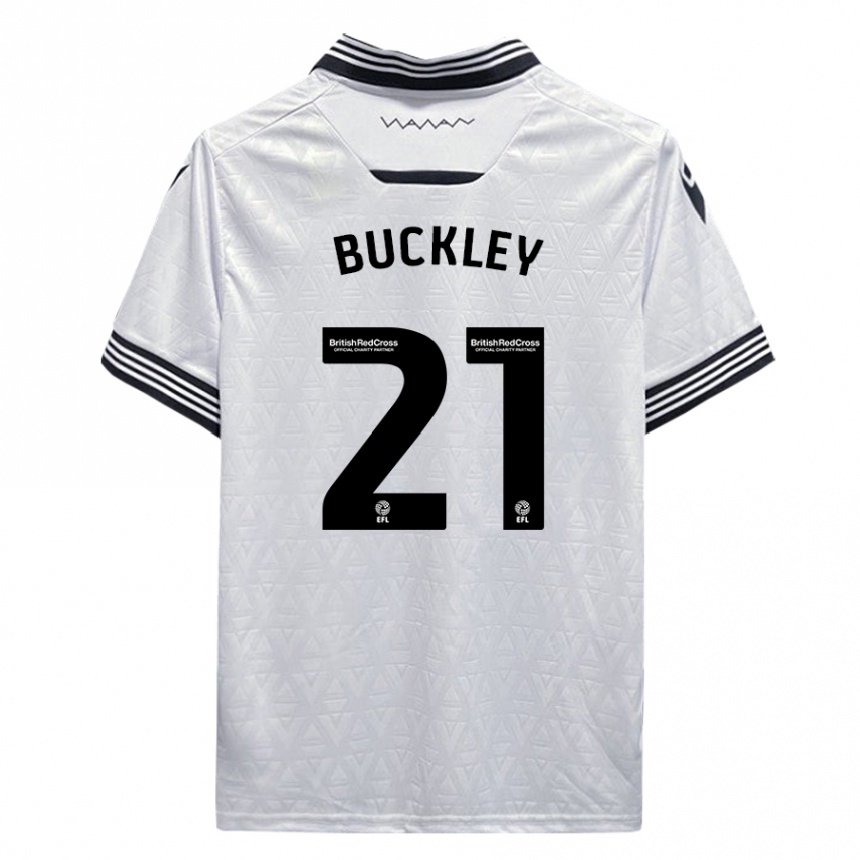 Niño Fútbol Camiseta John Buckley #21 Blanco 2ª Equipación 2023/24 Perú