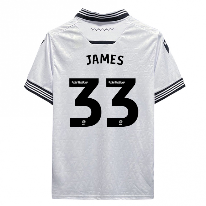 Niño Fútbol Camiseta Reece James #33 Blanco 2ª Equipación 2023/24 Perú