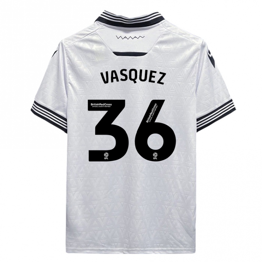 Niño Fútbol Camiseta Devis Vásquez #36 Blanco 2ª Equipación 2023/24 Perú