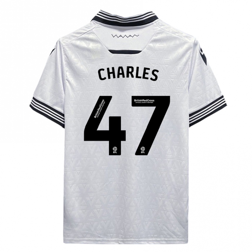 Niño Fútbol Camiseta Pierce Charles #47 Blanco 2ª Equipación 2023/24 Perú