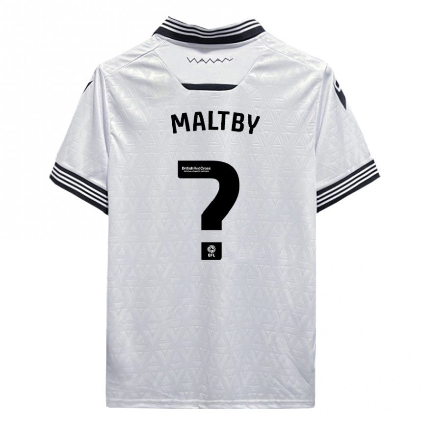 Niño Fútbol Camiseta Mackenzie Maltby #0 Blanco 2ª Equipación 2023/24 Perú