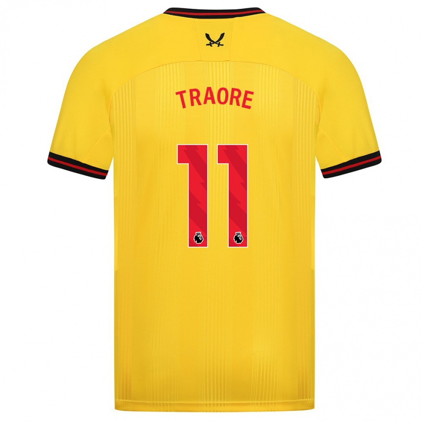 Niño Fútbol Camiseta Bénie Traoré #11 Amarillo 2ª Equipación 2023/24 Perú