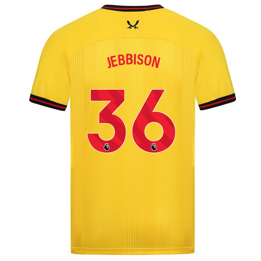 Niño Fútbol Camiseta Daniel Jebbison #36 Amarillo 2ª Equipación 2023/24 Perú