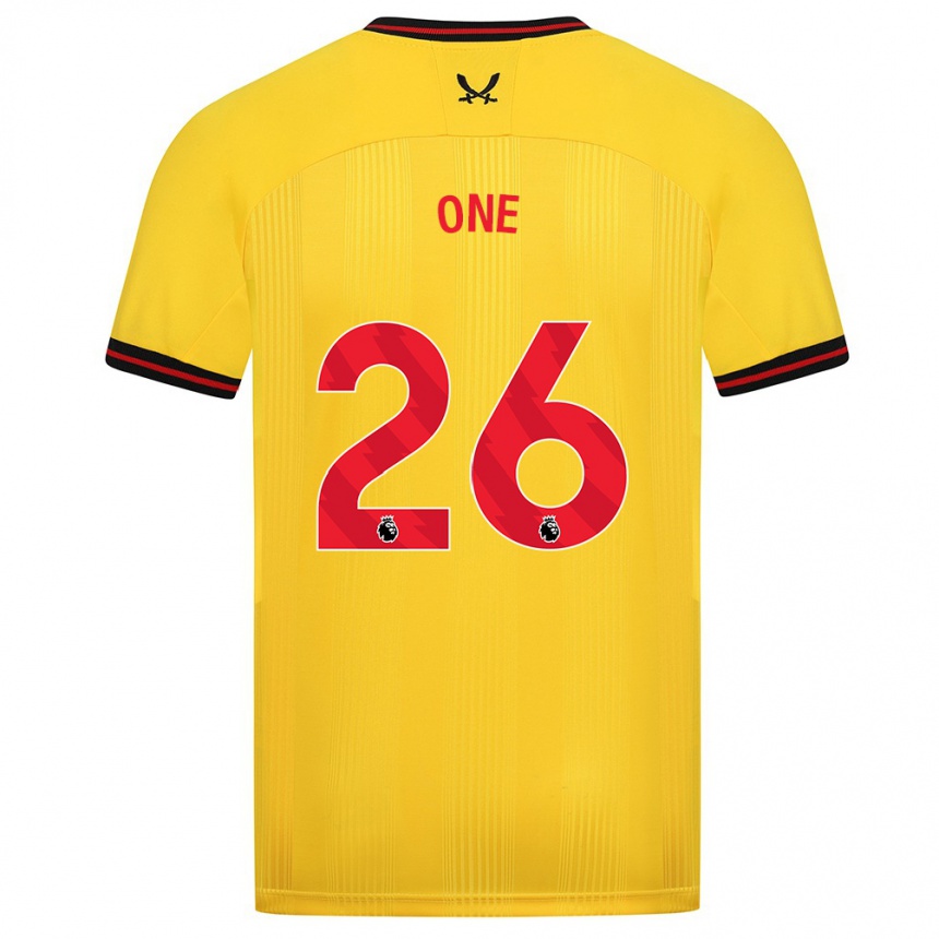 Niño Fútbol Camiseta Ryan Oné #26 Amarillo 2ª Equipación 2023/24 Perú