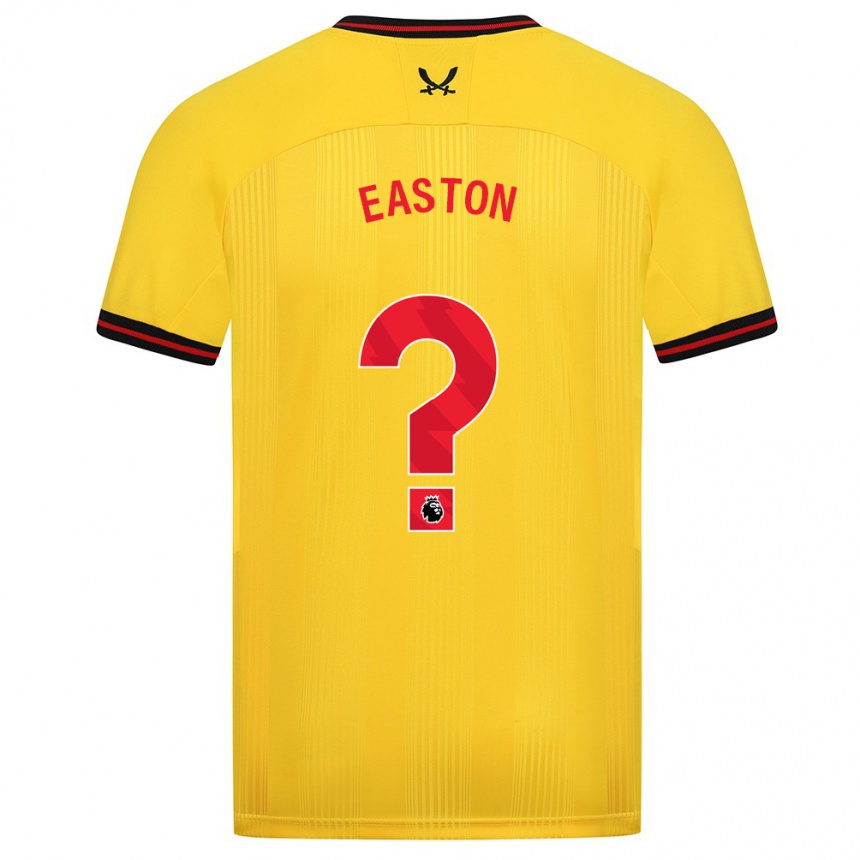 Niño Fútbol Camiseta Evan Easton #0 Amarillo 2ª Equipación 2023/24 Perú