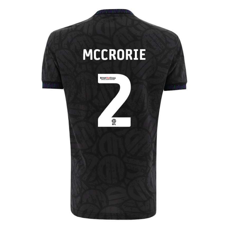 Niño Fútbol Camiseta Ross Mccrorie #2 Negro 2ª Equipación 2023/24 Perú