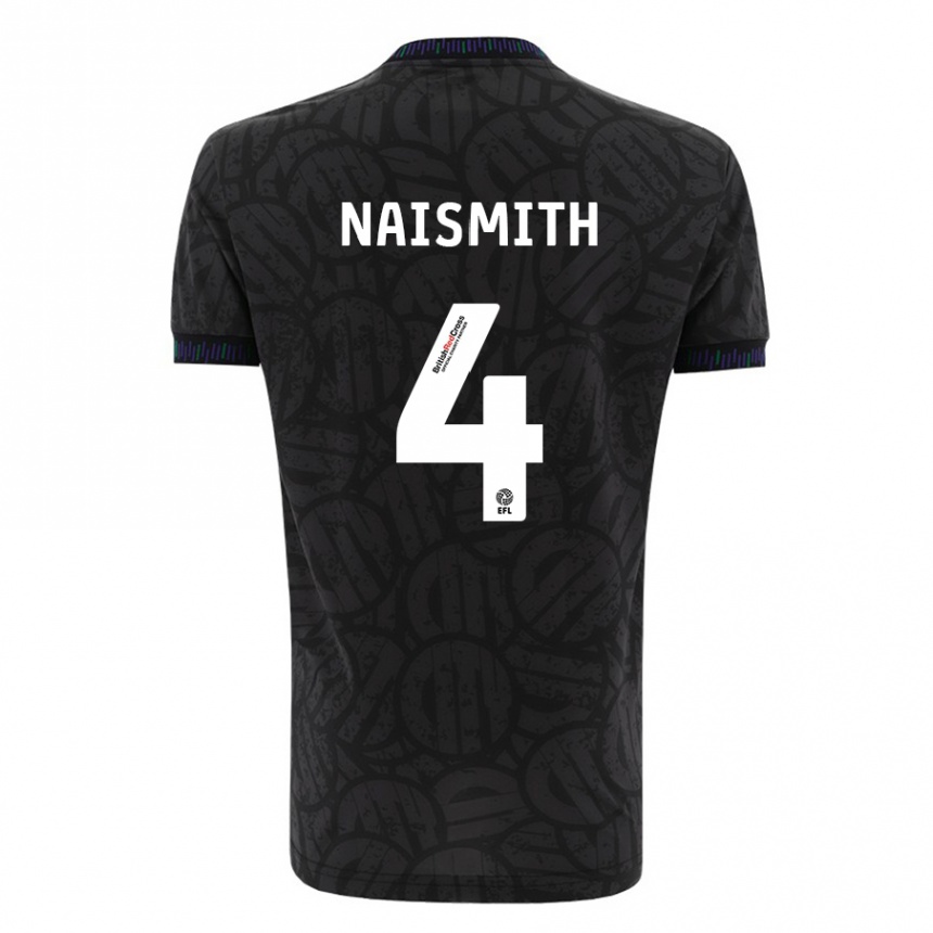 Niño Fútbol Camiseta Kal Naismith #4 Negro 2ª Equipación 2023/24 Perú