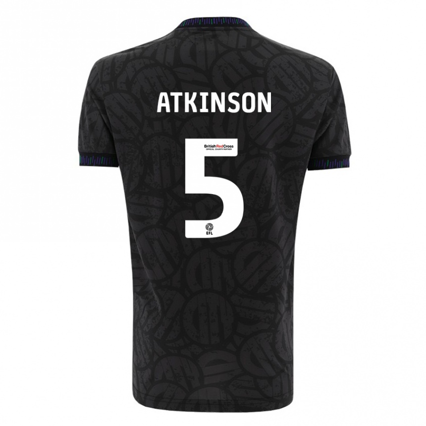 Niño Fútbol Camiseta Rob Atkinson #5 Negro 2ª Equipación 2023/24 Perú