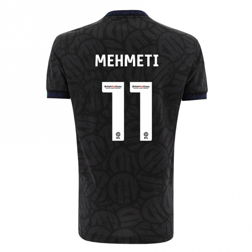 Niño Fútbol Camiseta Anis Mehmeti #11 Negro 2ª Equipación 2023/24 Perú