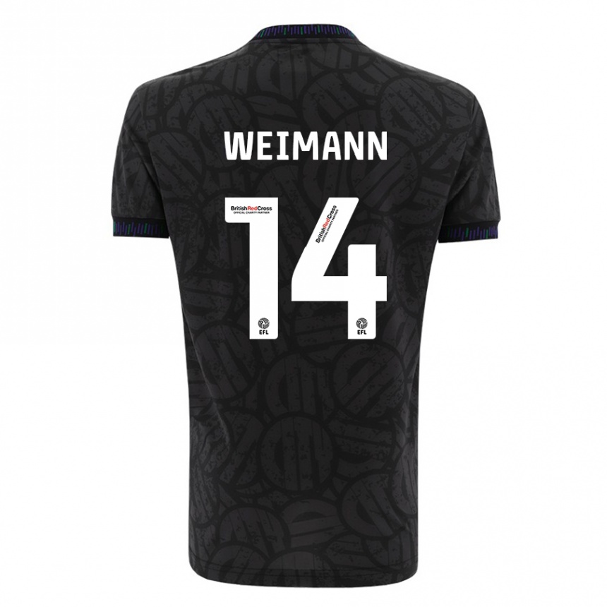 Niño Fútbol Camiseta Andreas Weimann #14 Negro 2ª Equipación 2023/24 Perú