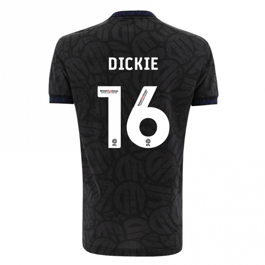 Niño Fútbol Camiseta Rob Dickie #16 Negro 2ª Equipación 2023/24 Perú