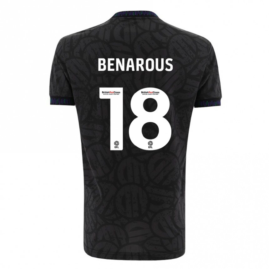 Niño Fútbol Camiseta Ayman Benarous #18 Negro 2ª Equipación 2023/24 Perú