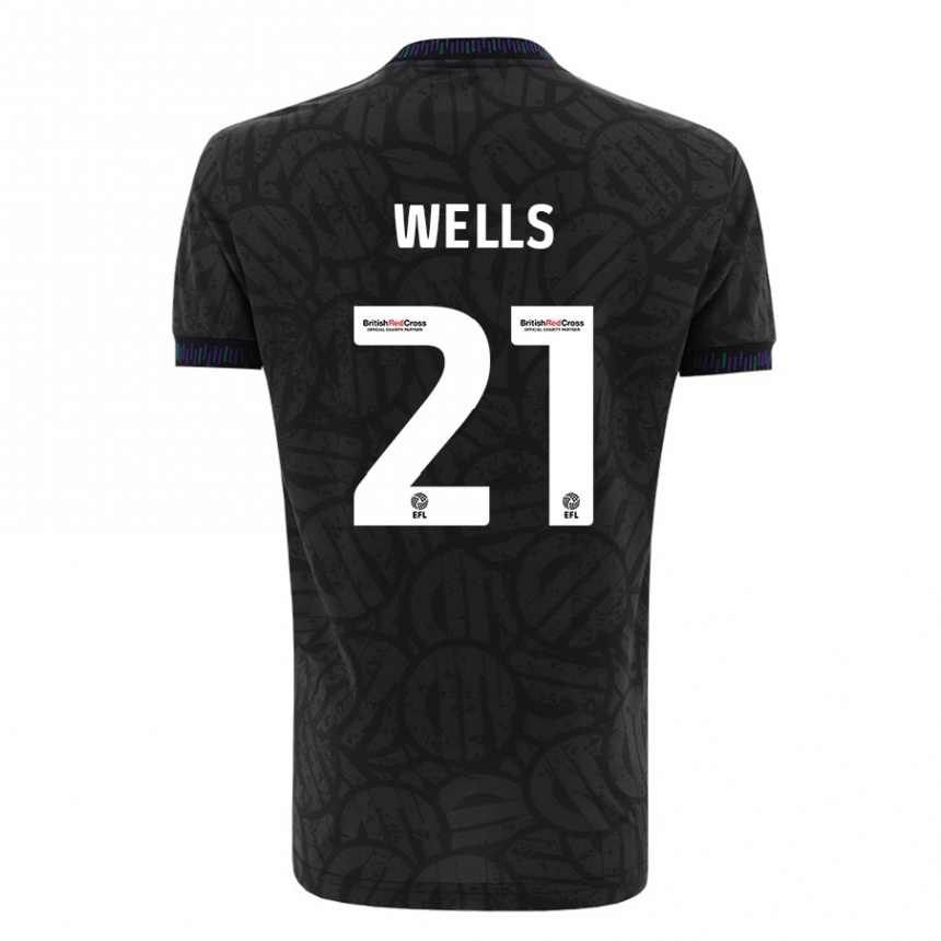 Niño Fútbol Camiseta Nahki Wells #21 Negro 2ª Equipación 2023/24 Perú