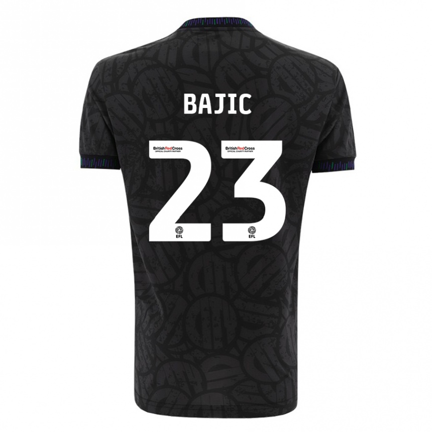 Niño Fútbol Camiseta Stefan Bajic #23 Negro 2ª Equipación 2023/24 Perú