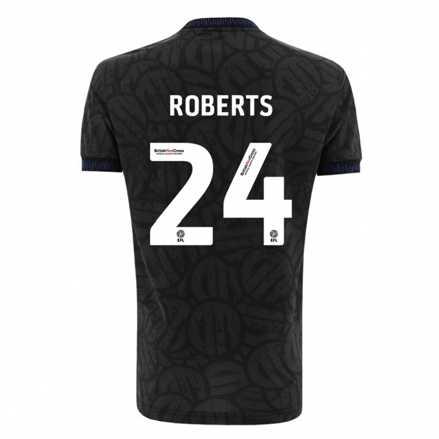 Niño Fútbol Camiseta Haydon Roberts #24 Negro 2ª Equipación 2023/24 Perú