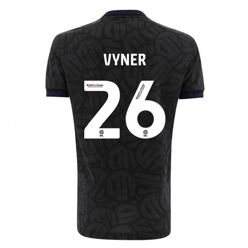 Niño Fútbol Camiseta Zak Vyner #26 Negro 2ª Equipación 2023/24 Perú