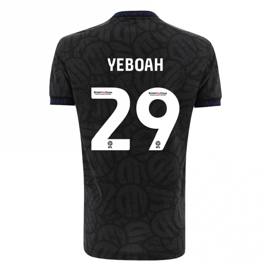 Niño Fútbol Camiseta Ephraim Yeboah #29 Negro 2ª Equipación 2023/24 Perú