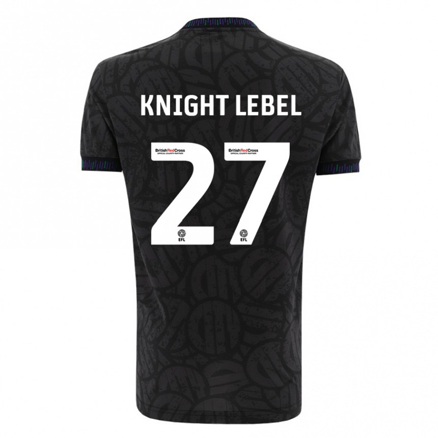 Niño Fútbol Camiseta Jamie Knight-Lebel #27 Negro 2ª Equipación 2023/24 Perú