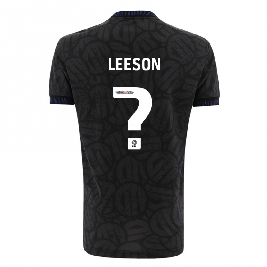 Niño Fútbol Camiseta Harry Leeson #0 Negro 2ª Equipación 2023/24 Perú