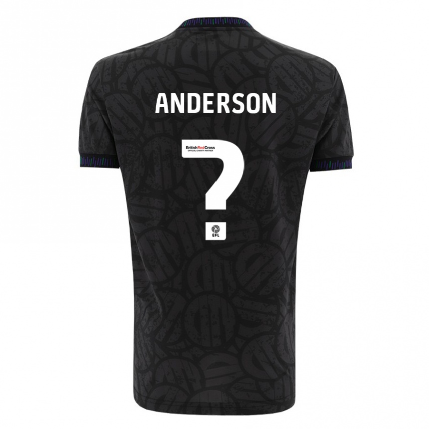 Niño Fútbol Camiseta Taine Anderson #0 Negro 2ª Equipación 2023/24 Perú