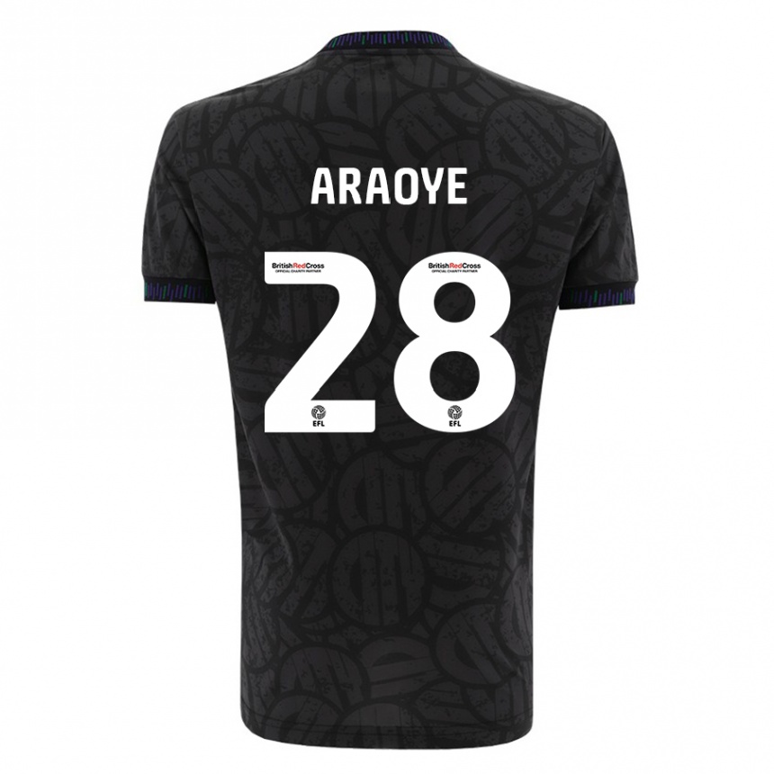 Niño Fútbol Camiseta Raphael Araoye #28 Negro 2ª Equipación 2023/24 Perú